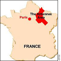 French Ardennes on map