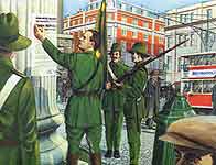 An artist's impression of Pearse reading the proclamation